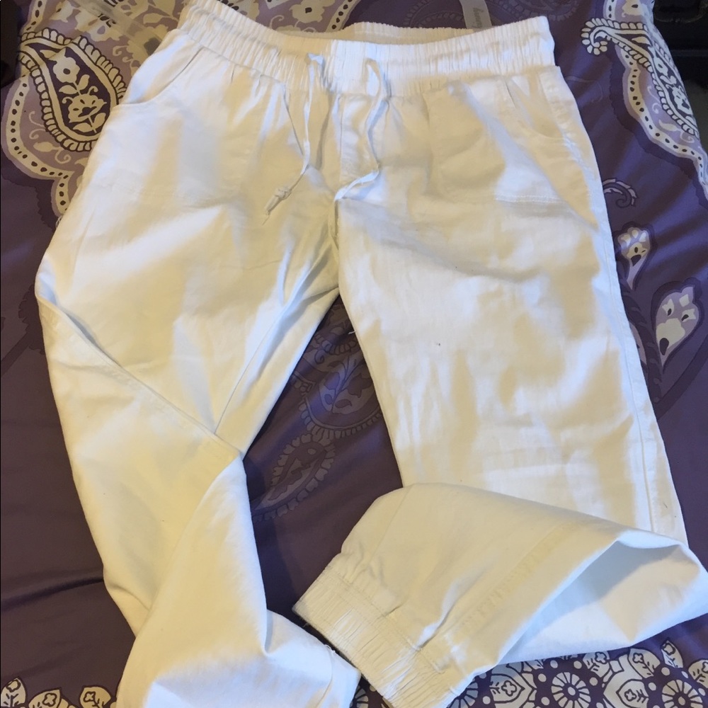 Women’s Size Large White Joggers